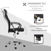 Executive Office Chair High Back Mesh Chair Seat Office Desk Chairs, Black