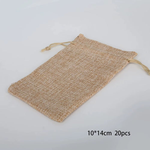 15-50 Cotton and Hemp Bundle Pocket Gift Bag for Children'S Day Gift Packaging Bag DIY Candy Wedding Product Packaging