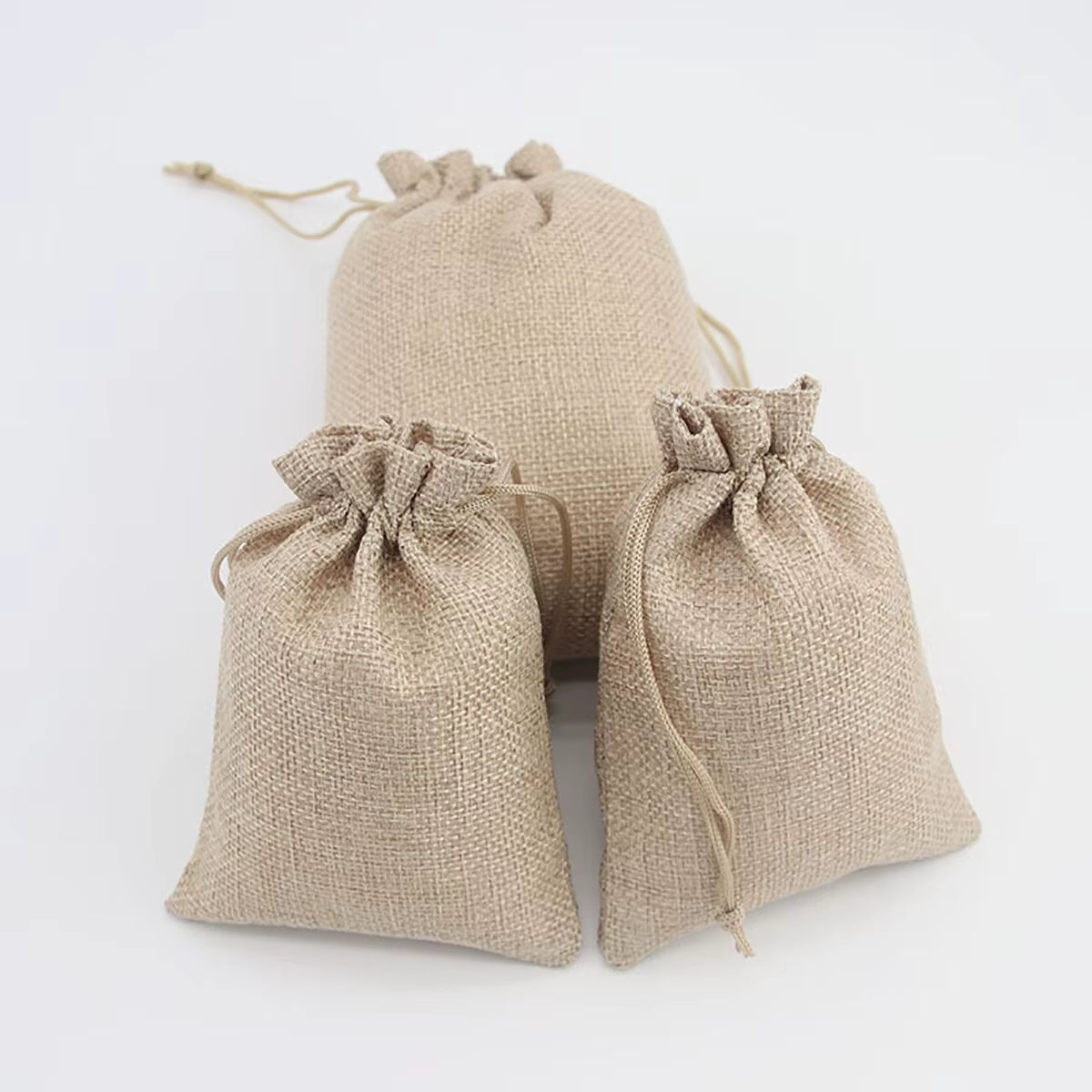 15-50 Cotton and Hemp Bundle Pocket Gift Bag for Children'S Day Gift Packaging Bag DIY Candy Wedding Product Packaging