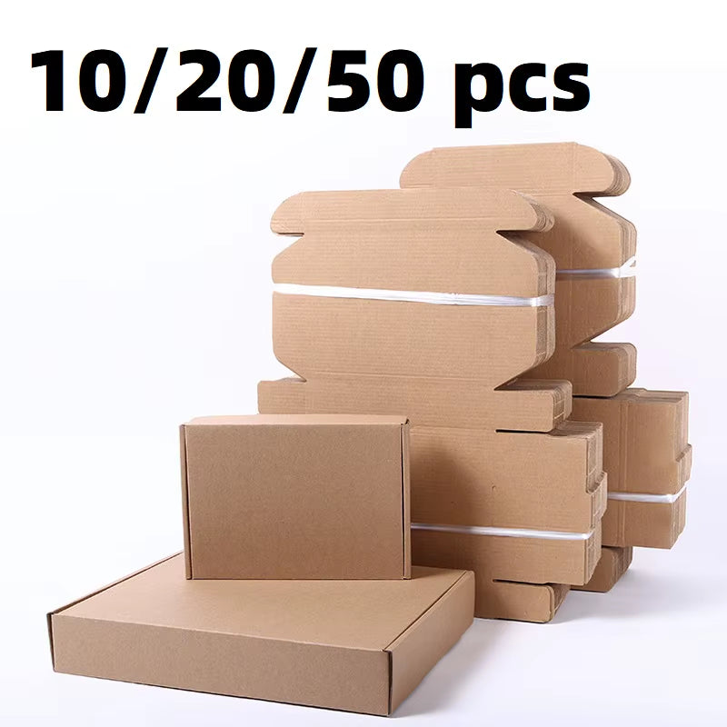 10/20/50Pcs Heavy Duty Corrugated Mailer Box 3-Layer Shockproof Shipping Box Gift Packaging Wholesale Waterproof Custom Sizes