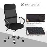Executive Office Chair High Back Mesh Chair Seat Office Desk Chairs, Black