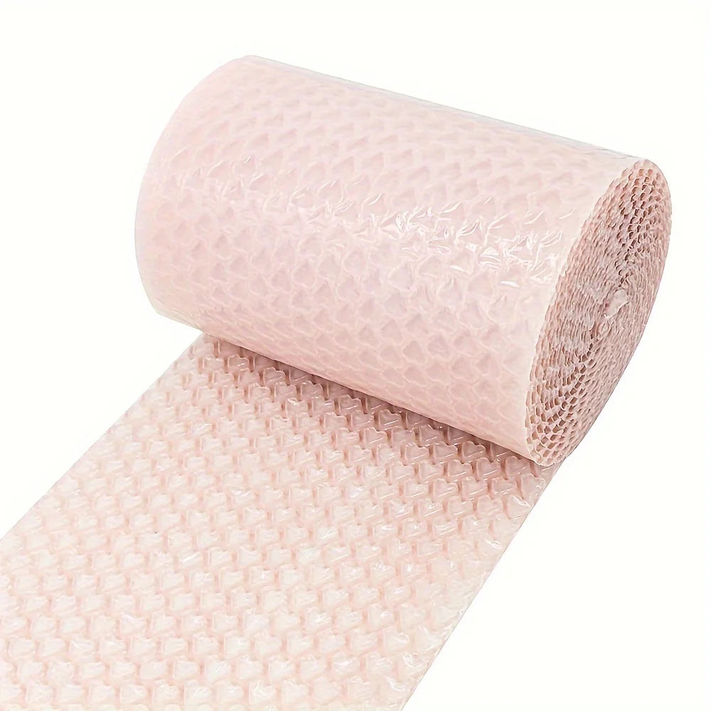 5M Bubble Buffer Packaging Roll, Heart-Shaped Design, Thick Shockproof and Fragile Packaging, Express Packaging Bubble Film