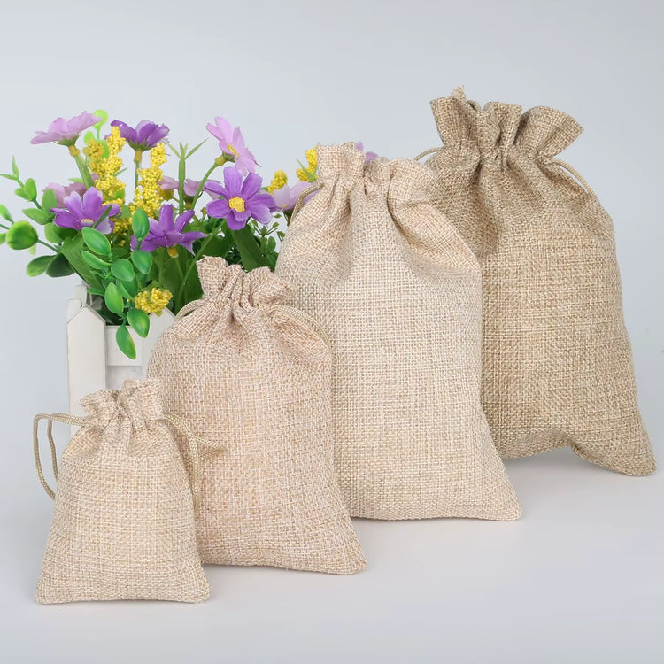 15-50 Cotton and Hemp Bundle Pocket Gift Bag for Children&