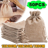 15-50 Cotton and Hemp Bundle Pocket Gift Bag for Children&